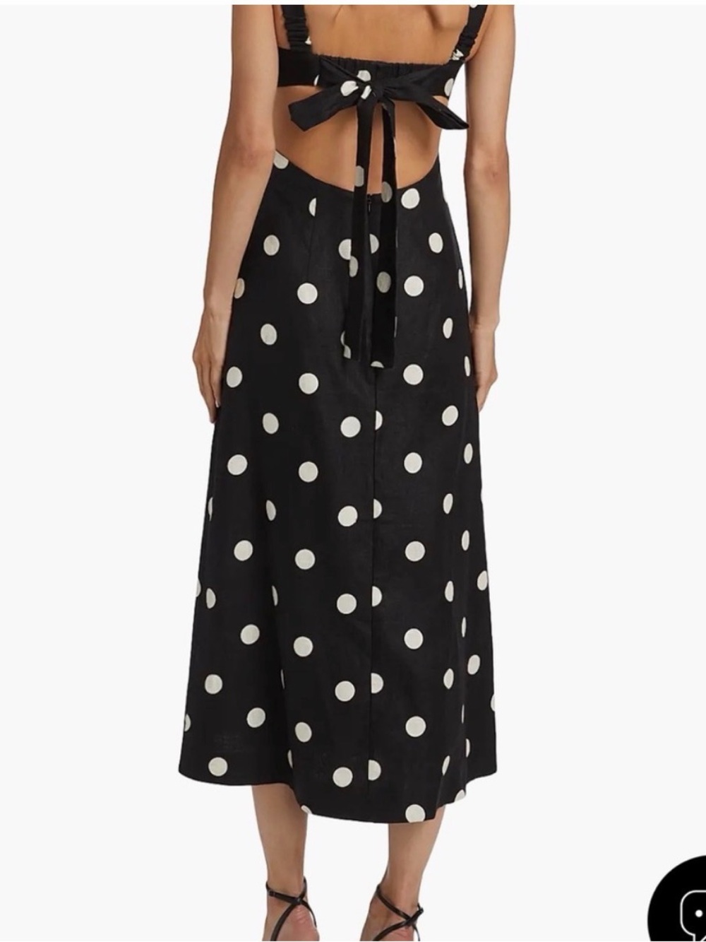 Zimmerman crush polka dot midi dress - size 0 - Picture 2 of 6